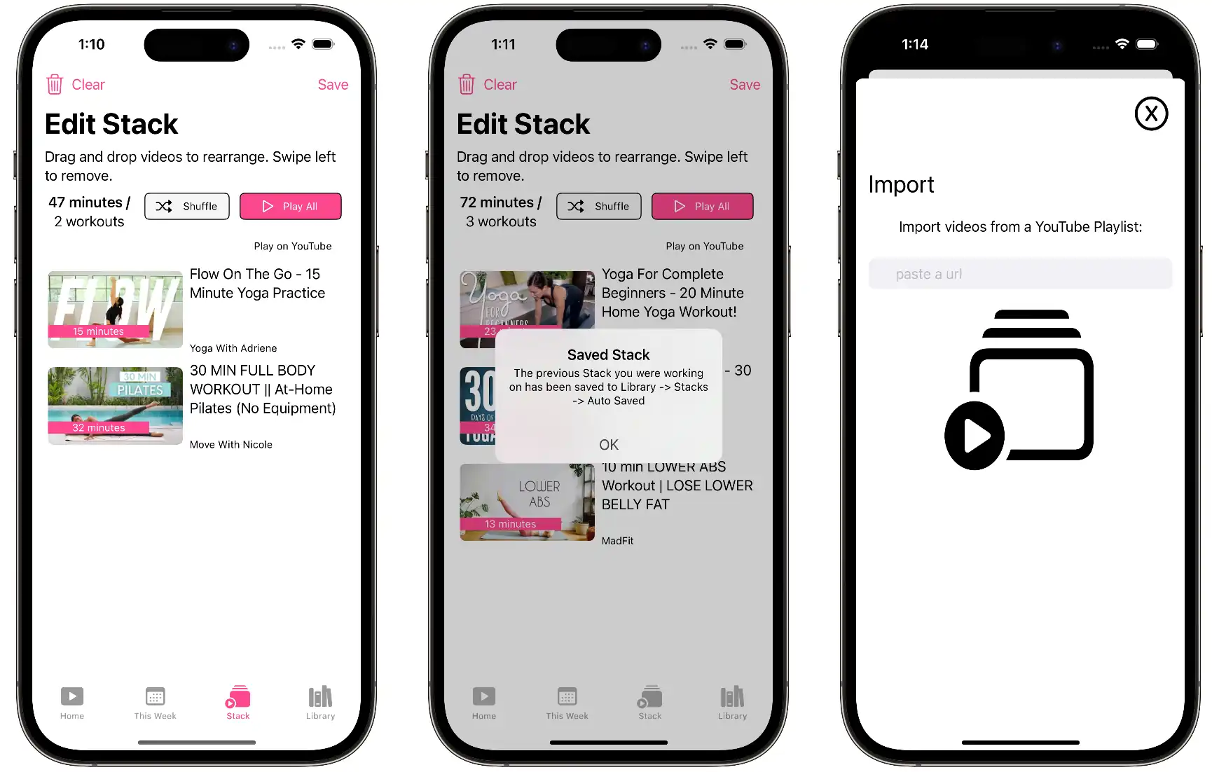 images of Stacks in MzFit